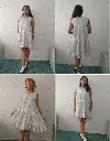 023 Off white sleeveless knee length ruffle loose skirt1 (2).webp