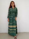 50 Hemp Cotton Green with yellow pattern long skirt (6).webp