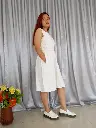 48 Linen White sleeveless medium skirt with flexible chest (9).webp