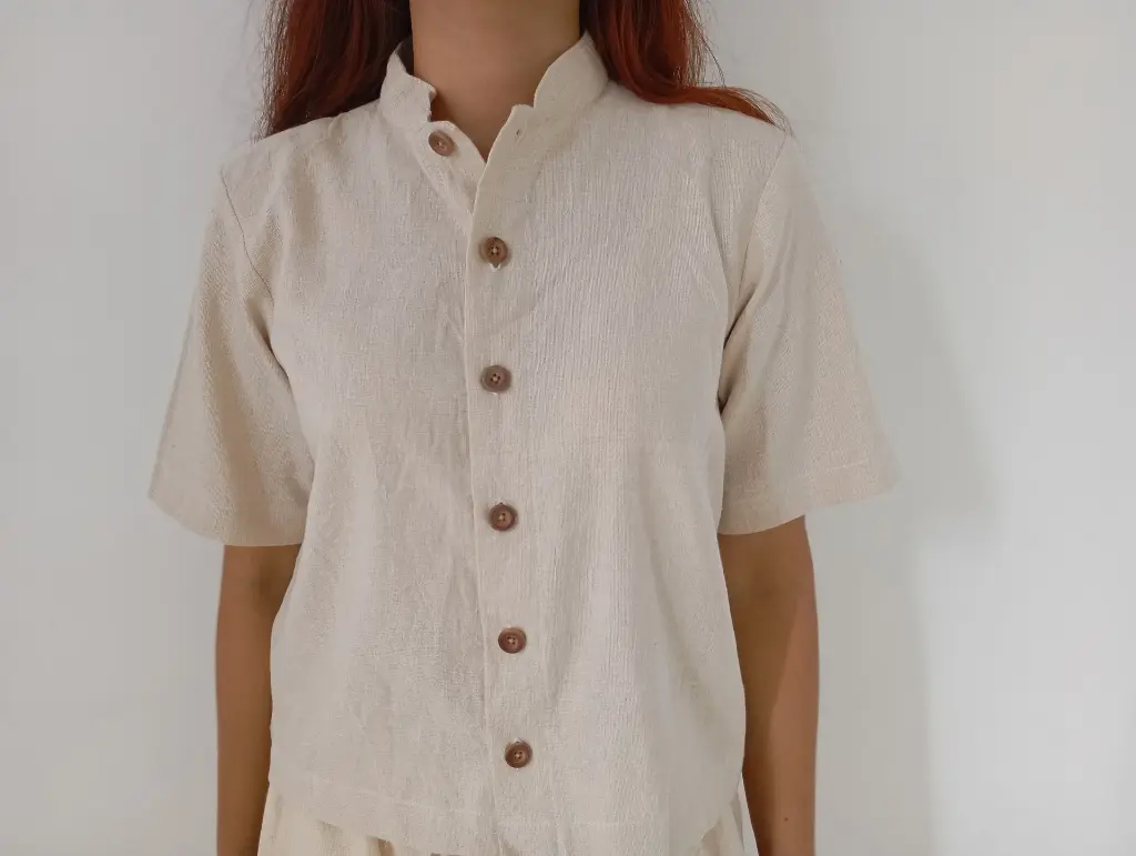 56 Hemp cotton white crop women's shirt (3).webp